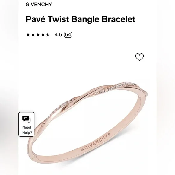 GIVENCHY＊Pave Twist Bangle Bracelet ツイストバングル＊送込 GIVENCHY＊Pave Twist Bangle Bracelet ツイストバングル＊送込